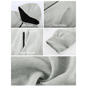 เสื้อมีฮู้ดสำหรับผู้ชายเสื้อมีฮู้ดแขนยาวผ้าคอตตอนผสมโลโก้ตามสั่ง - Product Image 5