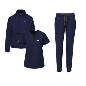 Hospital al por mayor uniformes médicos enfermera diseño manga corta enfermería Scrubs mujeres elegante médico uniformes conjuntos - Product Image 6