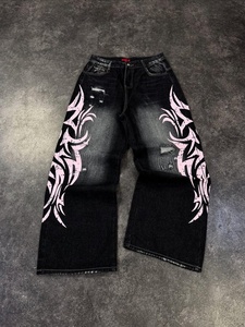 Nuevos Jeans de Mezclilla Super Holgados con Parches Bordados Desgastados Vintage Personalizados para Hombre 2026 - Product Image 3