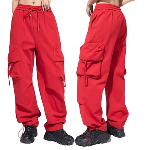 Offre Spéciale grandes poches Patchwork hommes Cargo surdimensionné ample Cargo Baggy pantalon couleur unie Zip Fit Baggy pantalons de survêtement - Product Image 5