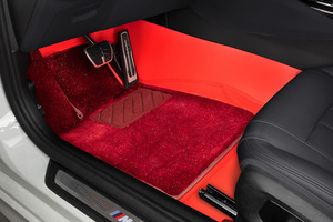 Tapis de voiture doré de luxe Tapis de sol en fibre de carbone Tapis de voiture 3D - Product Image 2