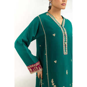 Conjunto de 3 Piezas para Mujer, Chifón Transpirable, Elegante, Cuello en V, Festivo, Verano, Bordado, IPSTD-55117 - Product Image 4