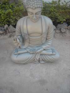 Statue de bouddha en fibre de verre légère pièce d'art intérieure/extérieure durable pour bureau à domicile et décor paysager modèle en résine grandeur nature - Product Image 5