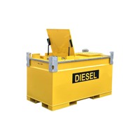 Réservoir de carburant diesel portable monté sur remorque avec pompe, double paroi, pour le ravitaillement des véhicules miniers, de construction et agricoles
