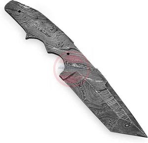 Lame vierge en acier damas Couteau forgé Couteaux personnalisés Lames vierges pleine soie - Product Image 4