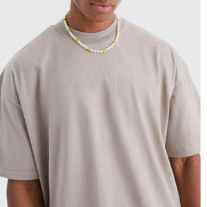 Fabrication professionnelle 100% coton respirant grande taille t-shirt surdimensionné tenue décontracté conception vierge Logo motif lavable hommes - Product Image 6