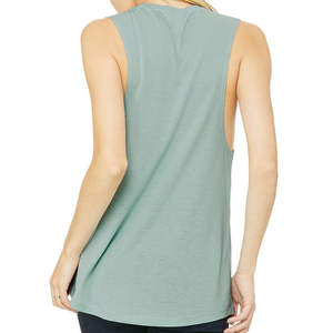 Camisetas de gimnasio de verano para mujer con servicio OEM, camisetas sin mangas con patrón sólido para ejercicio al aire libre y ropa para adultos de gran venta - Product Image 3