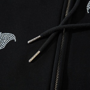 Unisex Distressed Zip-up Hoodie Custom Men's Heavy French Terry Streetwear <b>Jacket</b> <b>Lined</b> Design Logo Winter Season Hooded Solid - Product Image 4