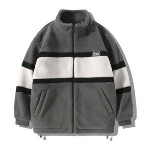 Couleur contrastée OEM Vêtements pour hommes de qualité supérieure sur mesure Vestes Sherpa Fleece Veste d'hiver à col montant de haute qualité Toutes tailles - Product Image 1