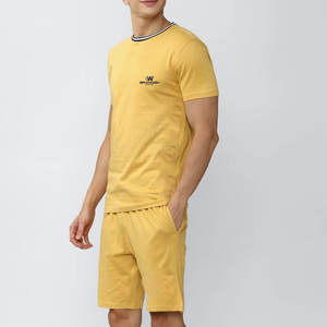 Ensemble t-shirt et short pour hommes en coton vendu en gros OEM Service Ensemble t-shirt et short respirant pour hommes pour l'été - Product Image 4