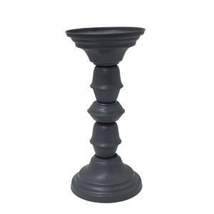 Lot de 3 bougeoirs en fer et bois couleur argent, bougeoir de taille moyenne pour mariage et décoration intérieure - Product Image 5