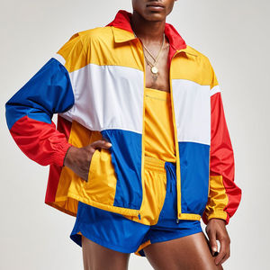 2025 personnalisé Nylon Zip à capuche coupe-vent veste ensemble vente chaude respirant léger coupe-vent deux pièces survêtement - Product Image 5