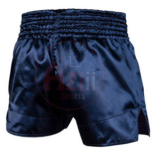 Customized Factory Made <b>Cheap</b> High Street Elastic Waist Solid Muay Thai Boxing <b>Shorts</b> High Quality - Product Image 2