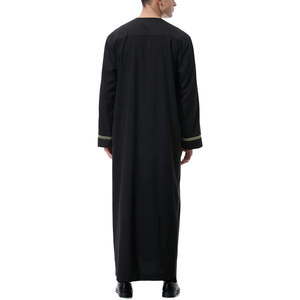 Jubbah ผู้ชายมุสลิมแขนยาวสไตล์ดั้งเดิมสีพื้น - Product Image 2