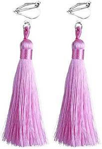 Boucle d'oreille en soie de luxe de fabricant fait main de couleur personnalisée pour la fête de mariage boucle d'oreille de mode boucle d'oreille en soie de haute qualité - Product Image 5