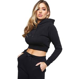 Winter Casual Ladies Jogging Suit Cropped Hoodie Lounge <b>Women</b> Tracksuit Two Piece Set 100% Cotton Heavyweight Jogger <b>Sweatpants</b> - Product Image 5
