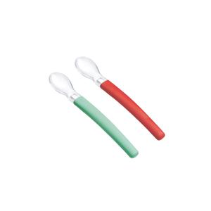 Ensemble de cuillères pour bébé à tête en silicone Natura, 2 pièces - Product Image 1