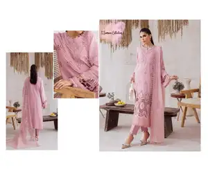 SS Karandi Collection 3 Pc Ladies Suits Embroidered Chikankari Shirt Laser Cut Organza Chiffon Cotton Net Dupatta Dyed Trouser