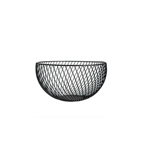 Corbeille à fruits filaire en fer Bols à fruits à deux niveaux Corbeille à fruits traditionnelle en métal avec revêtement en poudre noire pour le stockage à domicile - Product Image 6