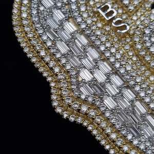 Colgante de Plata de Ley 925 con Diseño de Hip Hop Personalizado, con Diamantes VVS y Moissanita, Letra G Grande para Hombre - Product Image 4