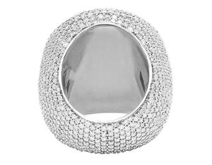 Elegante anillo de forma redonda de oro amarillo de 10K con diamantes cultivados en laboratorio, joyería de lujo helada para hombres - Product Image 4