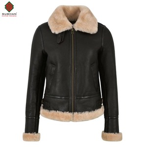 Chaqueta de piel de oveja con capucha para mujer, chaqueta de piel de oveja estilo piloto B2 para mujer, abrigo bomber hecho a mano, chaqueta de invierno de piel de oveja, regalo para ella - Product Image 5