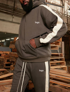 Conjunto de sudadera con capucha y logotipo personalizado de buena calidad, chándal de diseñador de algodón para hombre, chándal en blanco de manga larga - Product Image 3