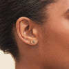 Joyería de Titanio F136 de Lujo para Oreja, con Parte Trasera Plana en Forma de Estrella, Certificada G23 ASTM, con Diamante como Piedra Principal - Product Image 2