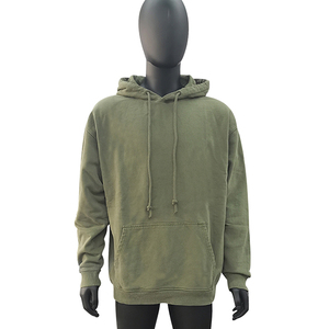 เสื้อฮู้ดดี้ทรงโอเวอร์ไซส์ แขนยาว ผ้าฝ้ายคุณภาพสูง 100% แบบสั่งทำพิเศษ ล้างสีแบบ Acid Wash สำหรับผู้ชายและผู้หญิง - Product Image 1