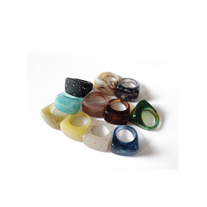 Stylish Classic-Style Women's Epoxy Resin Finger <b>Ring</b> Handmade with Custom Logo and Best Shape High Quality Fashion Accessory - Product Image 1