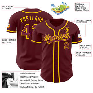 Vente en gros de maillots de baseball personnalisés maillots personnalisés chemises de baseball à séchage rapide pour hommes vente en gros de maillots de baseball - Product Image 3