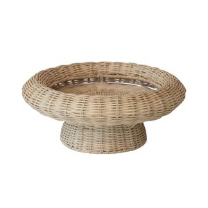 Bol de service en rotin tissé à la main robuste idéal pour les espaces de restauration à la maison de style côtier ou bohème - Product Image 2