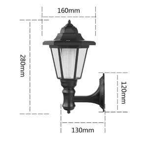 Lámpara <span class=keywords><strong>Solar</strong></span> de Columna para Jardín, Exterior, Retro, Recargable, de Alta Luminosidad e Impermeable, para <span class=keywords><strong>Terraza</strong></span> y Valla - Product Image 2