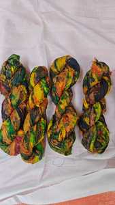 เส้นไหมส่าหรีย้อมสีแบบจุ่มทำเองรีไซเคิลสำหรับงานปักถักด้วยมือสำหรับร้านจำหน่ายเส้นด้าย - Product Image 5