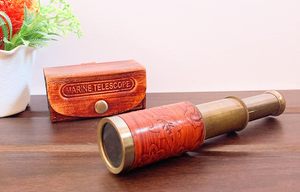 Telescopio de Latón de 6 Pulgadas con Estuche de Cuero, Telescopio de Bolsillo para Navegación Pirata - Artículos Náuticos de Colección - Telescopio para Niños - Regalo - Product Image 3