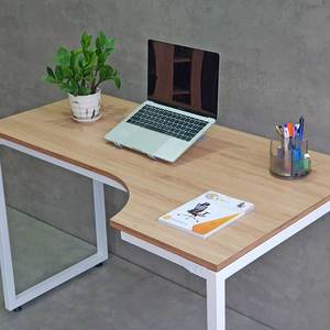 โต๊ะเกมมิ่งรูปตัวแอล ขนาด 120x70 ซม. ทำจากไม้อัดพร้อมขาเหล็ก ต้องประกอบเอง มีคุณสมบัติพับได้ เหมาะสำหรับห้องนอน/ห้องทำงาน-CD68011 - Product Image 4