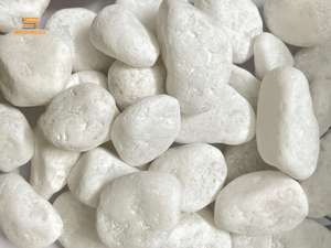 Alta calidad Natural nieve blanco paisaje guijarro piedra pulida caída grava triturada ecológica duradera cocina al aire libre - Product Image 5