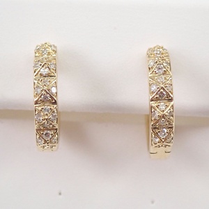 18K <b>Solid</b> Gold Diamond <b>Hoop</b> <b>Earring</b> High Quality Luxury Custom Fine Jewelry VVS Real Diamond <b>Hoop</b> <b>Earrings</b> for Women - Product Image 1