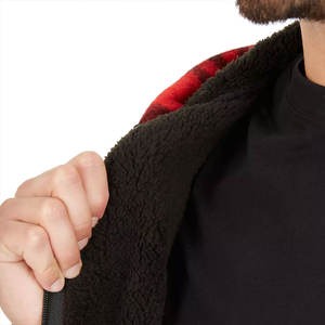 เสื้อมีฮู้ดบุขนแกะอบอุ่นสำหรับผู้ชายมีซิปปิดและผ้าด้านในนุ่มมีฮู้ดติดซิปด้านใน - Product Image 4