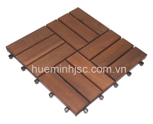 Baldosas de Madera para Terraza, Nuevo Modelo de 12 Listones, Baldosas de Madera de Acacia para Bricolaje, 30*30cm, Ecológicas para Interiores y Exteriores - Product Image 2