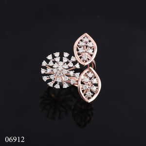 แหวนหมั้นเพชรดีไซน์เนอร์สีโรสโกลด์ เพชรเลี้ยงในห้องปฏิบัติการ ประดับเพชรเต็มวง ดีไซน์ทันสมัย สำหรับผู้หญิงและผู้ชาย ได้รับการรับรองจาก D'VINS - Product Image 5