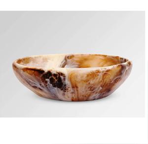 Unique Designs <b>Large</b> Salad Bowl Light Horn resin bowl and <b>marble</b> looks Handmade Resin Bowl - Product Image 1