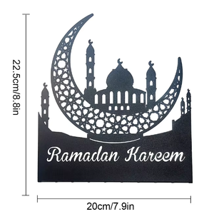Fabriqué en métal durable, le décor Ramadan Kareem offre une beauté durable qui peut être réutilisé année après année sans se décolorer - Product Image 2