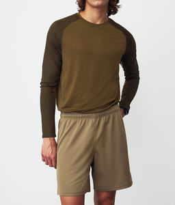 Conjunto de Camiseta y Pantalones Cortos de Verano para Hombre, Estilo Casual, Transpirable, Color Sólido, Manga Corta, Nuevo - Product Image 3