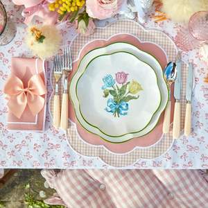 Hand stitched <b>linen</b> table <b>placemats</b> embroidered work that highlights craftsmanship and adds warmth to family meal experiences - Product Image 2
