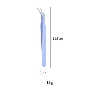 Volume Nail Art Lash Tweezer Pince Nipper Case Cleaner Applicator Extension Make up Tools Sticker 90 Degree Eyelash Tweezers - Product Image 5