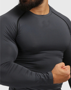 Camisetas de compresión para hombre con su propio logotipo personalizado, camisas de compresión de manga larga de secado rápido para hombre - Product Image 6