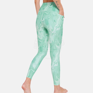 Leggings de Yoga de Cintura Alta Elástica, Sólidos, de Alta Calidad, Transpirables, Ecológicos, de Longitud Completa, Spandex/Poliéster, para Fitness Femenino - Product Image 3