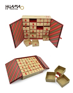 2026 Christmas Advent Calendar <b>Box</b> Book Shape Double Door Kraft Paper <b>Empty</b> 24 Drawer Countdown <b>Gift</b> <b>Box</b> Custom Logo - Product Image 2