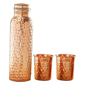 Black Color Powder Coated Finest Quality Metal Made Large Hammered Texture Attractive Look Water Drinkwware Storage Bottles - Product Image 5